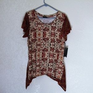 FYLO Ladies Short Sleeve Shark Bite Waterfall L